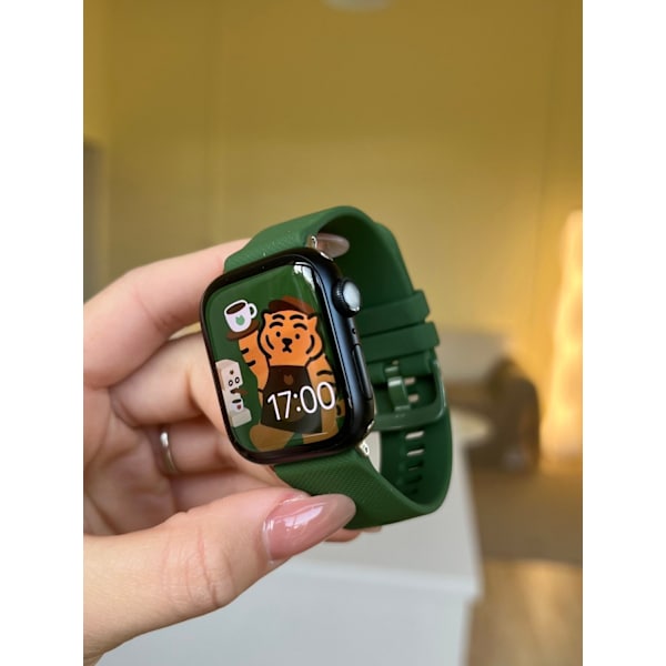 Kellon ranneke Apple Watch iWatch 38/40/41/ 10. sukupolvi 42mm Universaali metsänvihreä