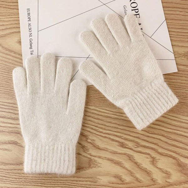 Hansker dame vinter søte plysj varme ridehansker damehansker damehansker dame vinterhansker vinterhansker dame White One Size