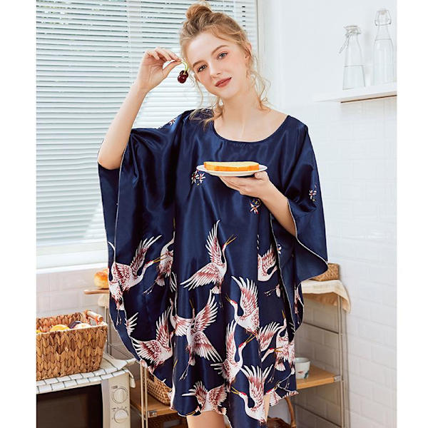 Naisten Pyjamat Oloasut Kylpytakit Aamutakit Kotiasu Huivi Yksi Koko Ylellinen Tyyli Polyesteri Yöasut Blue
