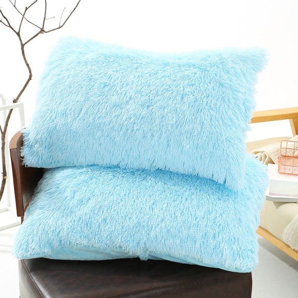 2 Stykker Luksuriøs Faux Fur Myk Sofa Hjemmevare Putetrekk Light gray