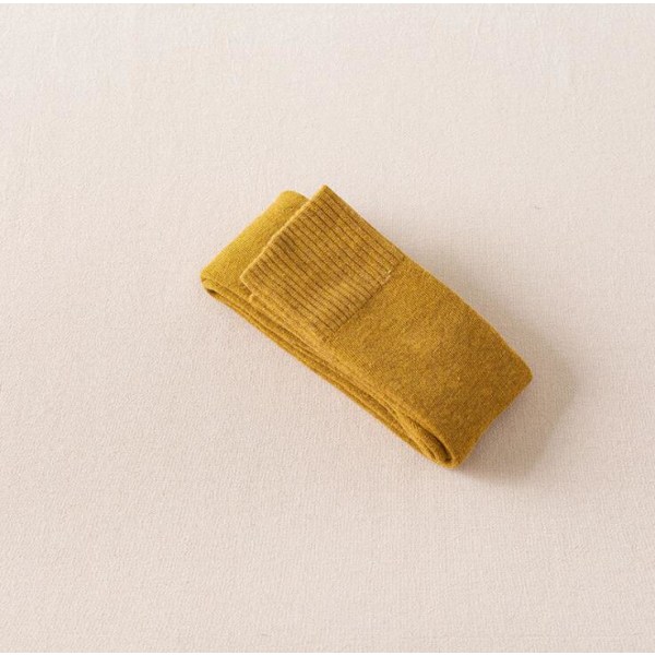 Mote Tykke Lårhøye Sokker Kvinner Solid Lange Strømper Varme Ull Høye Knesokker Femme Benstøvler Calcetines Medias Yellow One Size