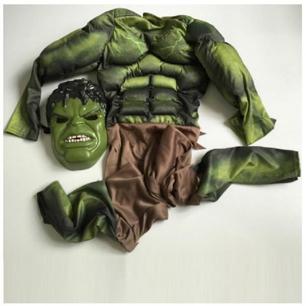Grön Hulk-dräkt för barn, muskeljumpsuit, halloweenkostymer för pojkar, barn, cosplaykläder, tights Green M