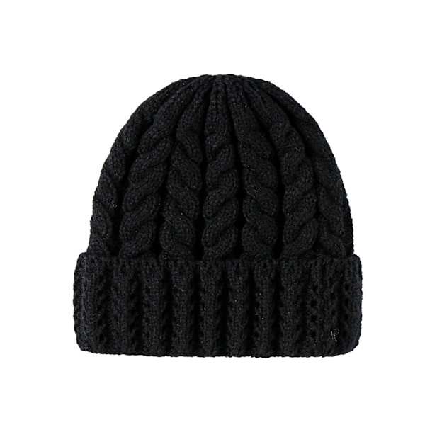 Ny Höst och Vinter Förälder-Barn Stickad Ullmössa Grossist Enfärgad Mamma Baby Twist Varm Hatt White Adult