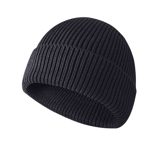 Strikket lue for menn Akryl og bomull Strikket lue Flens Vinter Utendørs Varm lue Par Strikket lue Coffee Adjustable