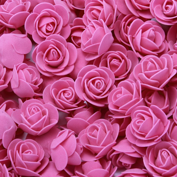 100 Stykker Teddybjørn av Roser 3cm Skum Bryllup Dekorativ Juledekor for Hjem DIY Gaveeske Kunstige Blomster 1 100 Pieces