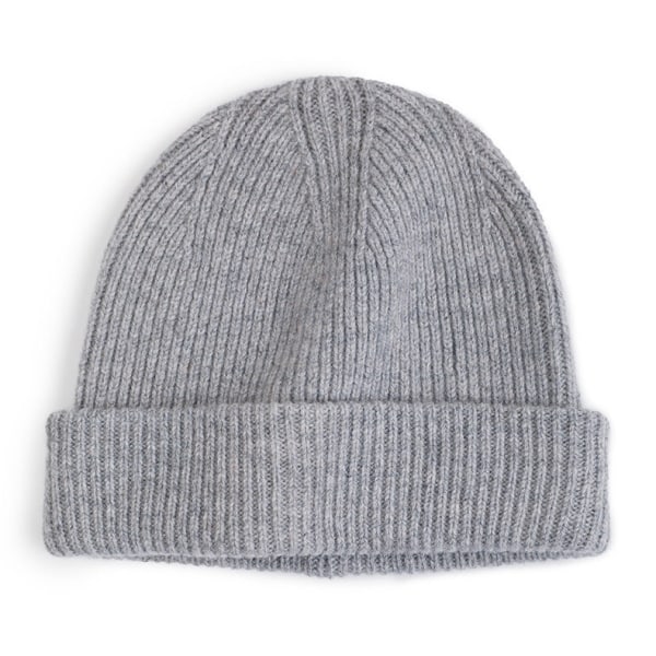 Ull brättelös off-the-face-hatt stickad, moderiktig varm koreansk väska Cap Ull höst och vinter AW22/23-White Average size