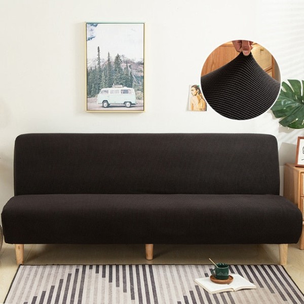 15 Färger Polar Fleece Sofföverdrag för Bäddsoffa Utan Armstöd Vikbar Bänk Överdrag Sofföverdrag X/Z/D Storlek För Hem Hotell Light Grey Z  160-190cm