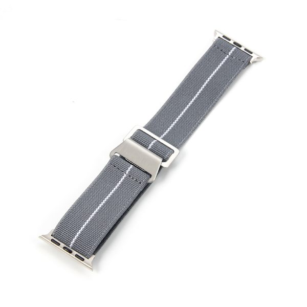 Kellon ranneke Apple Watch iWatchille, liittimen koko 38/40mm, harmaa ja valkoinen terässolki