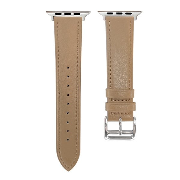 Kellon ranneke Apple Watch iWatch 38/40/41 -kelloille, sisältää liittimen, maitoteen värinen