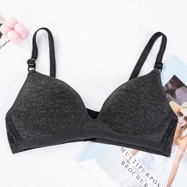 Push Up BH för Kvinnor Sexiga Underkläder Sömlös BH Flick BH Trådlös Bralette Damkläder Intim Mode Underkläder Black 85
