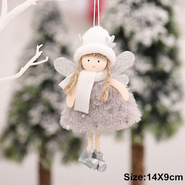 Dekoration Jul Ängelhängen Julgransdekorationer Nyår Julklappar Julpynt B89-white Fast delivery