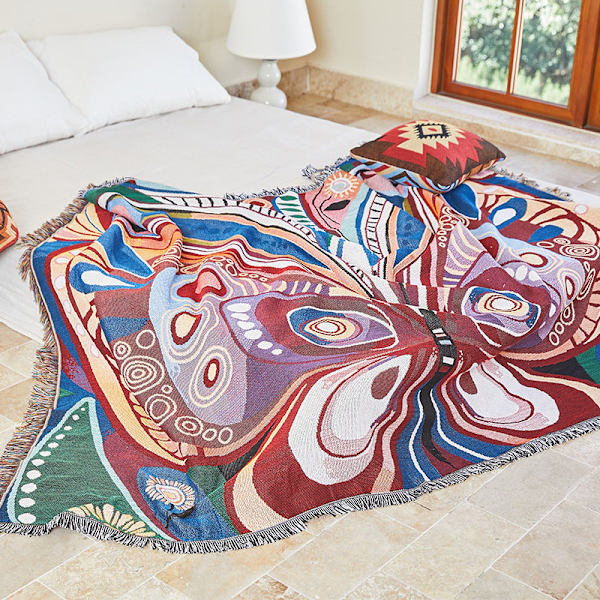 Jacquard Tapestry Utomhus Picknickmatta Bohemisk Chenille Multifunktionell Dekorativ Sofföverdrag No. 5 color 90x90