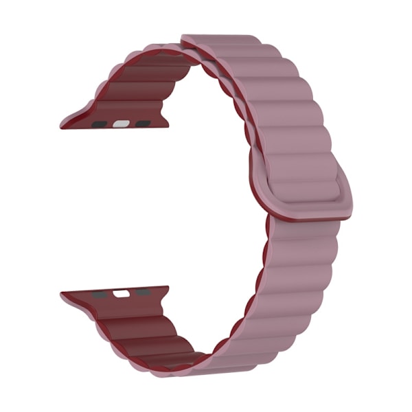 Klockarmband för Apple Watch iWatch för S10-42mm 38/40/41mm Rökig lila med vinrött