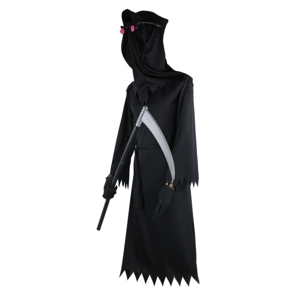 Halloween Grim Reaper Cosplay Maskerade Kostume Horror Dæmon Lysende Briller Performance Kostume Natklub Bar Beklædning Party grim Reaper cos XL