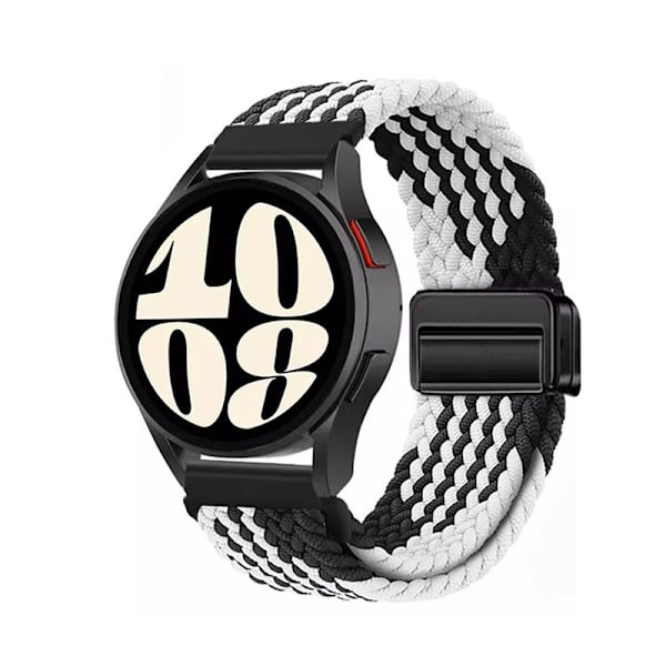Urrem til Apple Watch iWatch 42/44/45/49/ S1046MM Z mønster sort og hvid sort knap