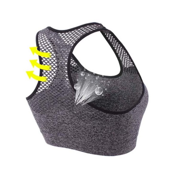Joogaliivit Naisille Korkea Joustavuus Langattomat Pehmustetut Urheilutoppi Saumaton Fitnessliivi Naisille Black S