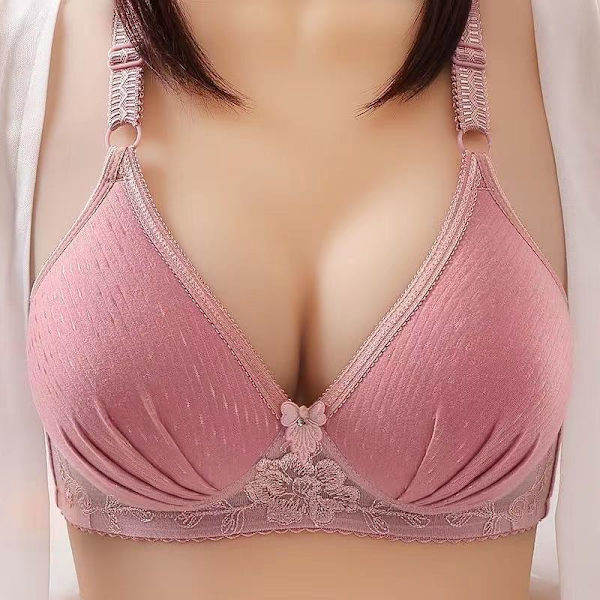 Underkläder Dam Stor Storlek 3/4 Cup Spets Push Up BH Kvinnor Bralette BH Stora Kupor Dark red 40/90BC