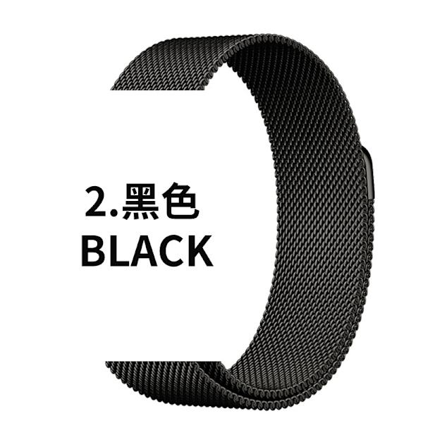 Klockarmband för Apple Watch iWatch 42/44/45/49/46mm 0:e generationen 2 svart