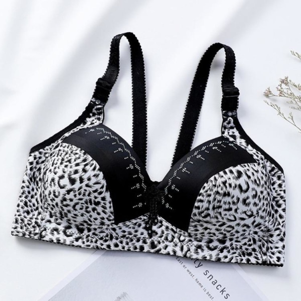 Leopard Patchwork Justerbar Skulderstrop BH til Kvinder, Casual Åndbart Undertøj Default Title