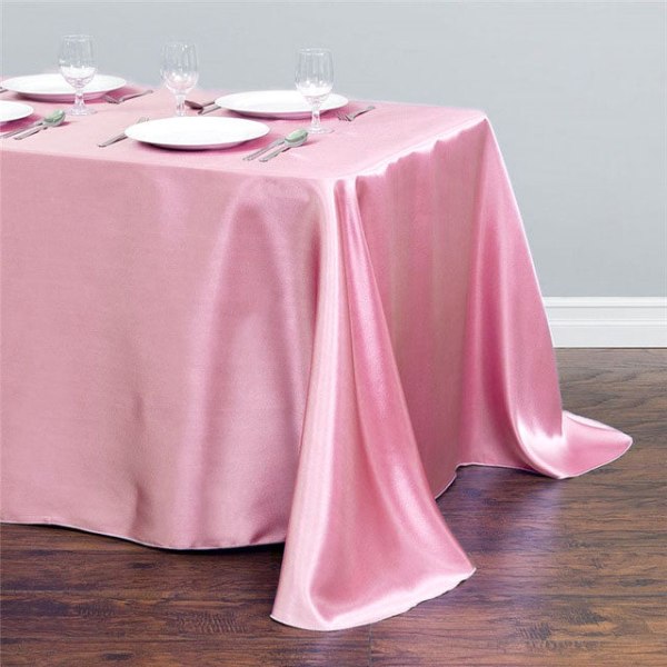 Vit Bordsduk Polyester Bordsduk Rektangulär Satin Duk för Födelsedag Jul Hemfest Dekor Bröllopsmaterial Chocolate 145x250cm