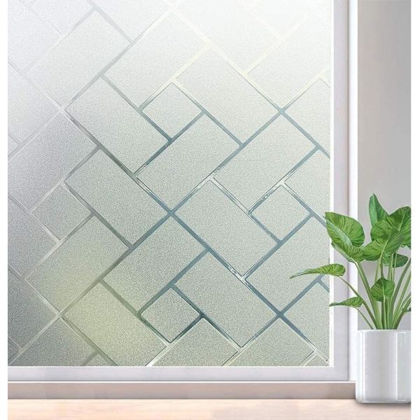 Vindusklistremerker Glassklistremerke Anti-innsyn Personvernfilm Den Nye PET Elektrostatiske Glasslappen Vindusfilm Selvklebende Frostet bricks 60 cm x 300 cm