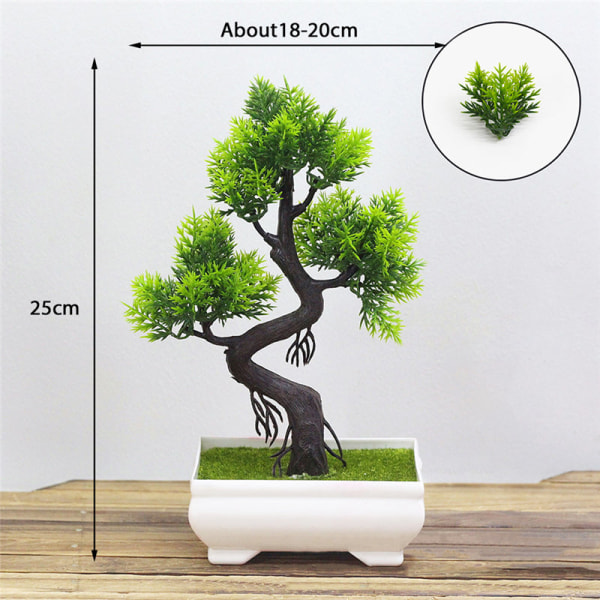 Kunstige planter Bonsai Lite Tre Simulering Potteplanter Falske Blomster Bord Pottepynt Hjemmedekorasjon Hotell Hagedekor 29