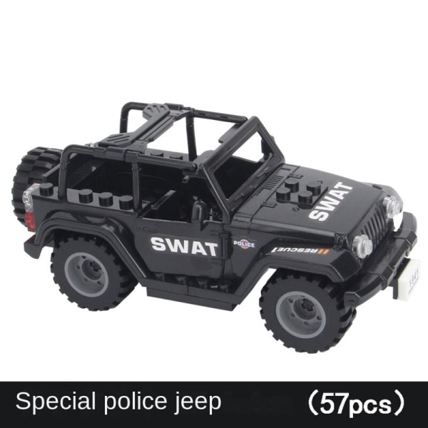 DIY Monteringsmodell Bil Off-Road Jeep Monteringsleke 773 Hummer Bil Gutt Militærkjøretøy Militære Byggeklosser Desert Humvee
