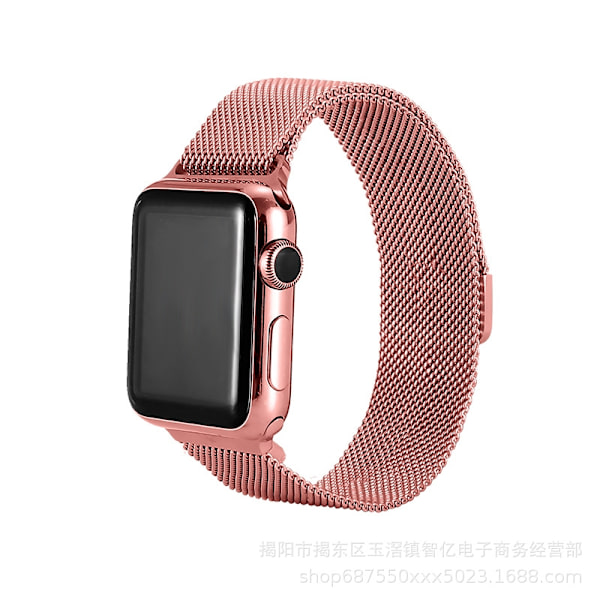 Kellon ranneke Apple Watch iWatchille Soveltuva liitäntä 42-44-45-49mm PG Milan magneettinen imu pinkki