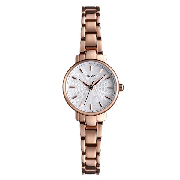 Damklocka Vacker Utsökt Liten Urtavla Vattentät Skala Dam Quartz Rose Gold