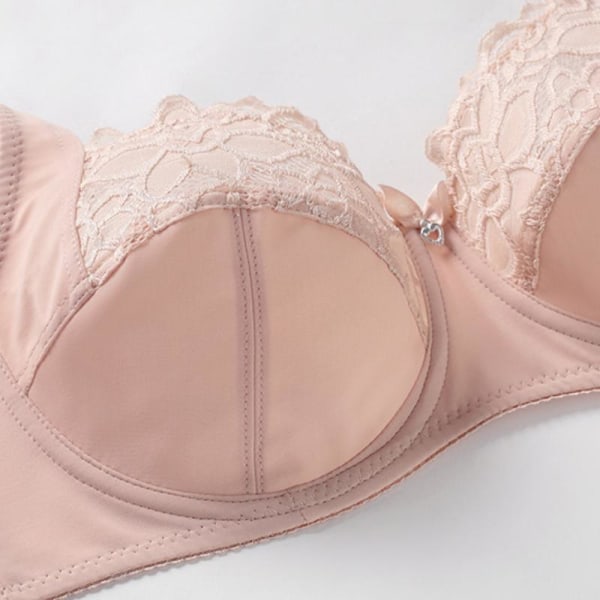 Nye Dame BH Ultra Tynn Pluss Størrelse Bralette Sexy Blonde Undertøy BH Justerbar CD Cup BH Beige 100D