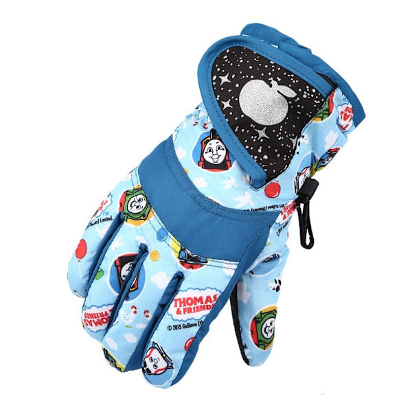 Vattentäta varma handskar för flickor och pojkar, professionella skidhandskar för vintern, snöhandskar för barn, vindtäta skid-, snowboard- och ridhandskar Blue 3-7 children