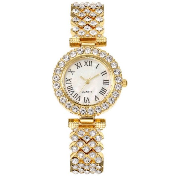 Gudinde Armbåndsur Rosaguld Diamant Quartz Ur Dame Romersk Diamant Dameur Gold