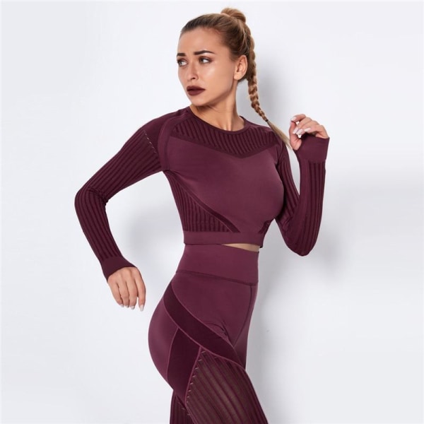 Yoga Set Tvådelad BH Leggings Träningsset Fitnessset för Kvinnor Dark Green L