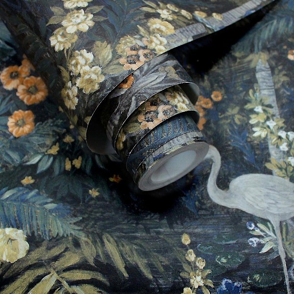 Outside In Jungle Paradise Tapetti Holden Navy Navy