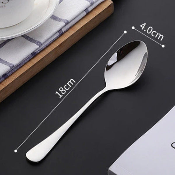 Bordbestikk i rustfritt stål skje kjøkken hotell skje husholdnings spiseskje suppeskje kaffeskje No. 2 spoon