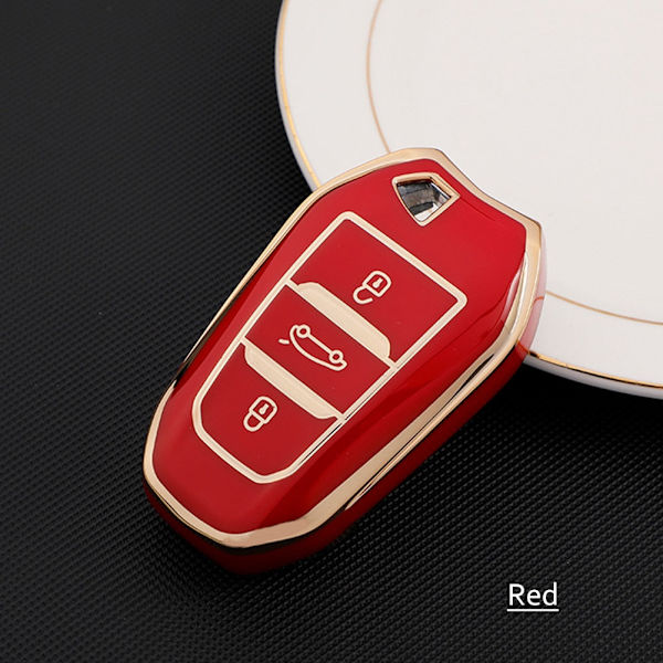 Nytt TPU Bil Fjärrnyckel Fodral Skal För Peugeot 308 408 508 2008 3008 4008 5008 Citroen C4 C4L C6 C3-XR Picasso DS3 DS4 DS5 Red
