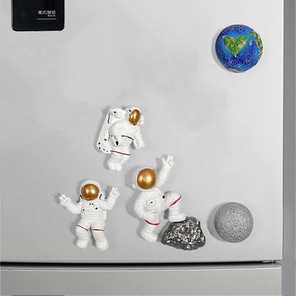 Solid Kjøleskapsmagnet DIY Håndverk Resin 3D Effekt Astronaut Tavlemagnet Hjemmeinnredning E E