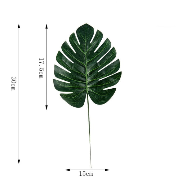 One Piece monstera konstgjorda växter plast tropiska palmblad hem trädgård dekoration tillbehör Fotografering Dekorativ MediumMonstera Light