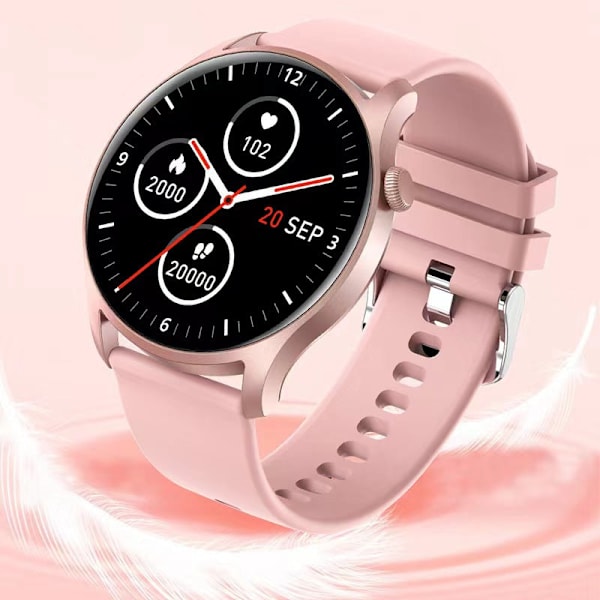 Multifunktionell Full Touch Blodtrycksmätning Multi Sportläge Bluetooth Smartklocka Gold