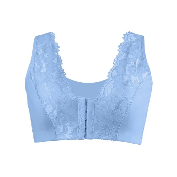Dame Undertøj i Store Størrelser Sexet Push Up BH'er Trådløs Frontlukning Messing Deep V Blonde BH Toppe Sexet Lingeri Femme Tynd Kop Black XL