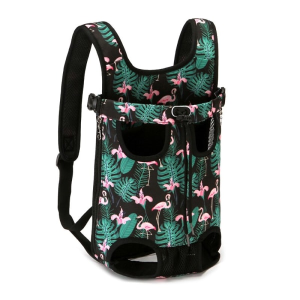 Högkvalitativ husdjursbärare Ryggsäck Vikbar hund kattväska Canvas jeansväska för liten hund Kattbärare Mode Harnes De Perro Mochila Flamingo XL