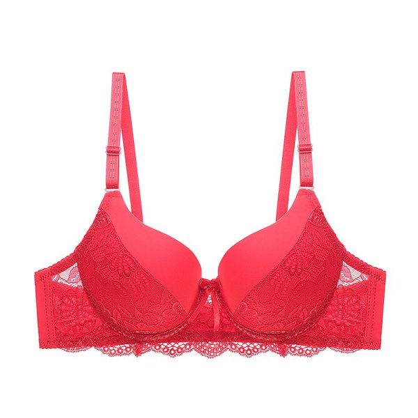 Sexiga spetsbehåar för kvinnor Justerbar ofodrad bygel Ultratunn behå Damrosett Blommiga behåar Bralette Beige 40C