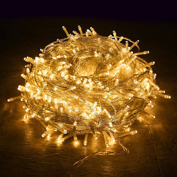 100LED Ljusslinga Jul Ljusslinga Julgran Nätkontakt Inomhus Utomhus Trädgård Fest Dekoration Pink EU Plug