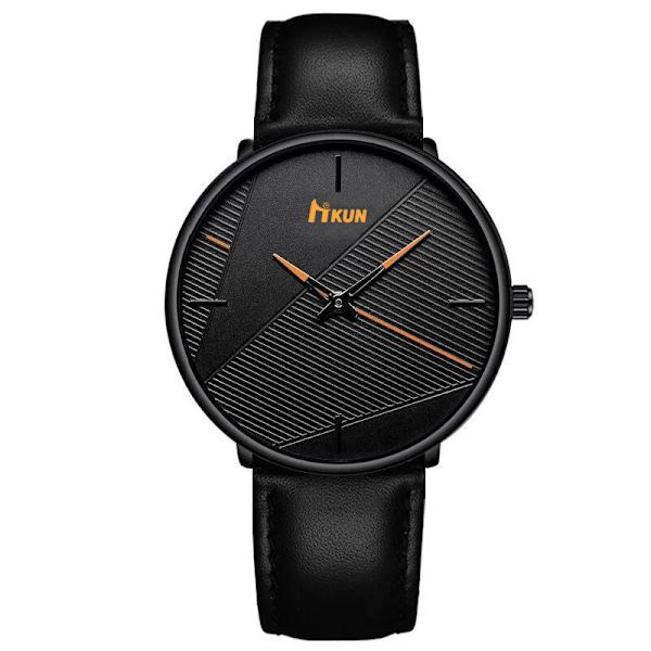 Mesh Armbandsur Modetrend Bälte Quartz Klocka Herr Student Black belt