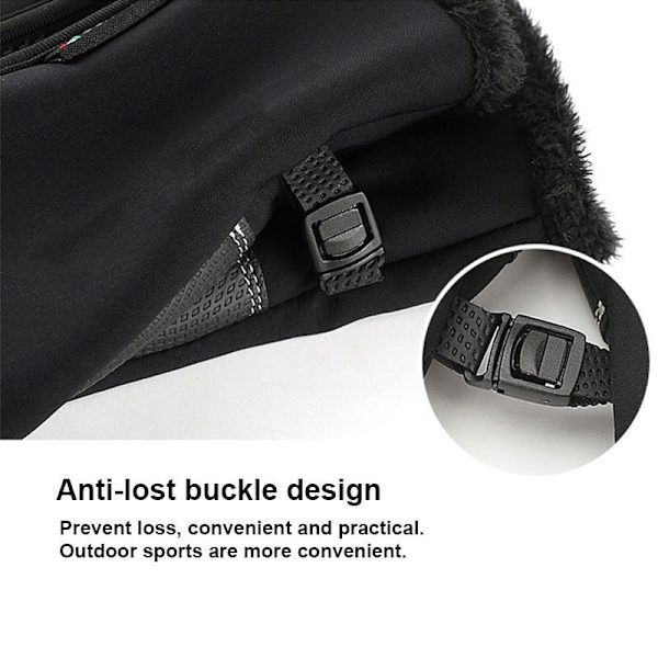 Vinterhandskar Herr Touchscreen Halkfria Unisex Vattentäta Vindtäta Varma Cykelhandskar Mode Dragkedja Sporthandskar Style5-Grey M