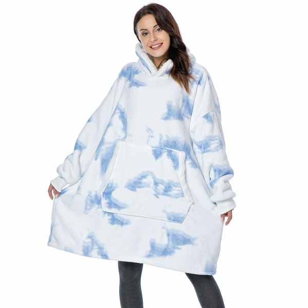 Oversized Hættetrøjer Sweatshirt Kvinder Vinter Hættetrøjer Fleece Kæmpe TV Tæppe Med Ærmer Pullover Oversize Dame Hættetrøje Sweatshirts hmy848 Red One Size