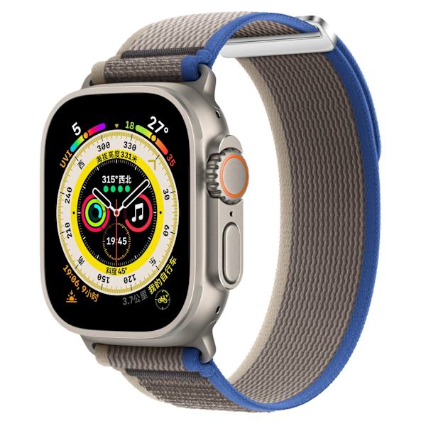 Klockarmband för Apple Watch iWatch 38/40/41/42mm blått med grått