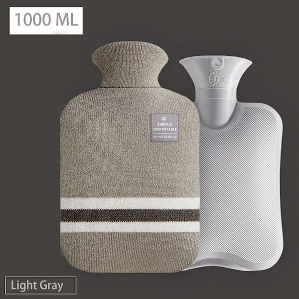 Sød Varmtvandsflaske Vandfyldende Varmtvandsflaske til Kvinder Varm Mave Hænder og Fødder Hold Hånden Varmere Varmtvandsflaske Beige1000ml