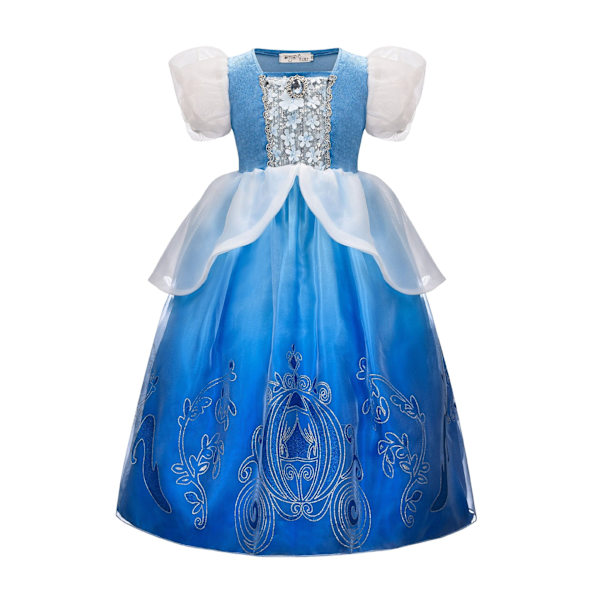 Keijukaisprinsessamekko Tuhkimo Cosplay Naamiaisasu Syntymäpäiväpuku Vestidios Vauvatytön Mekko Charm Puku Hieno Puku Karnevaali 6T(130) dress C