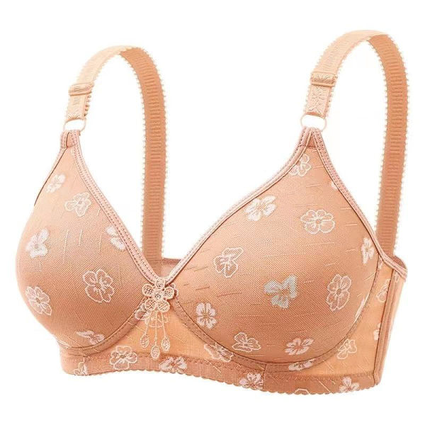 Dame BH Top Komfortabel Bralette Trykt Sexet Undertøj Kvinde Trådløs Lingeri Sømløs BH Apricot 42/95BC
